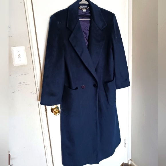 Vintage Prima Lana wool coat in blue - Picture 3 of 6